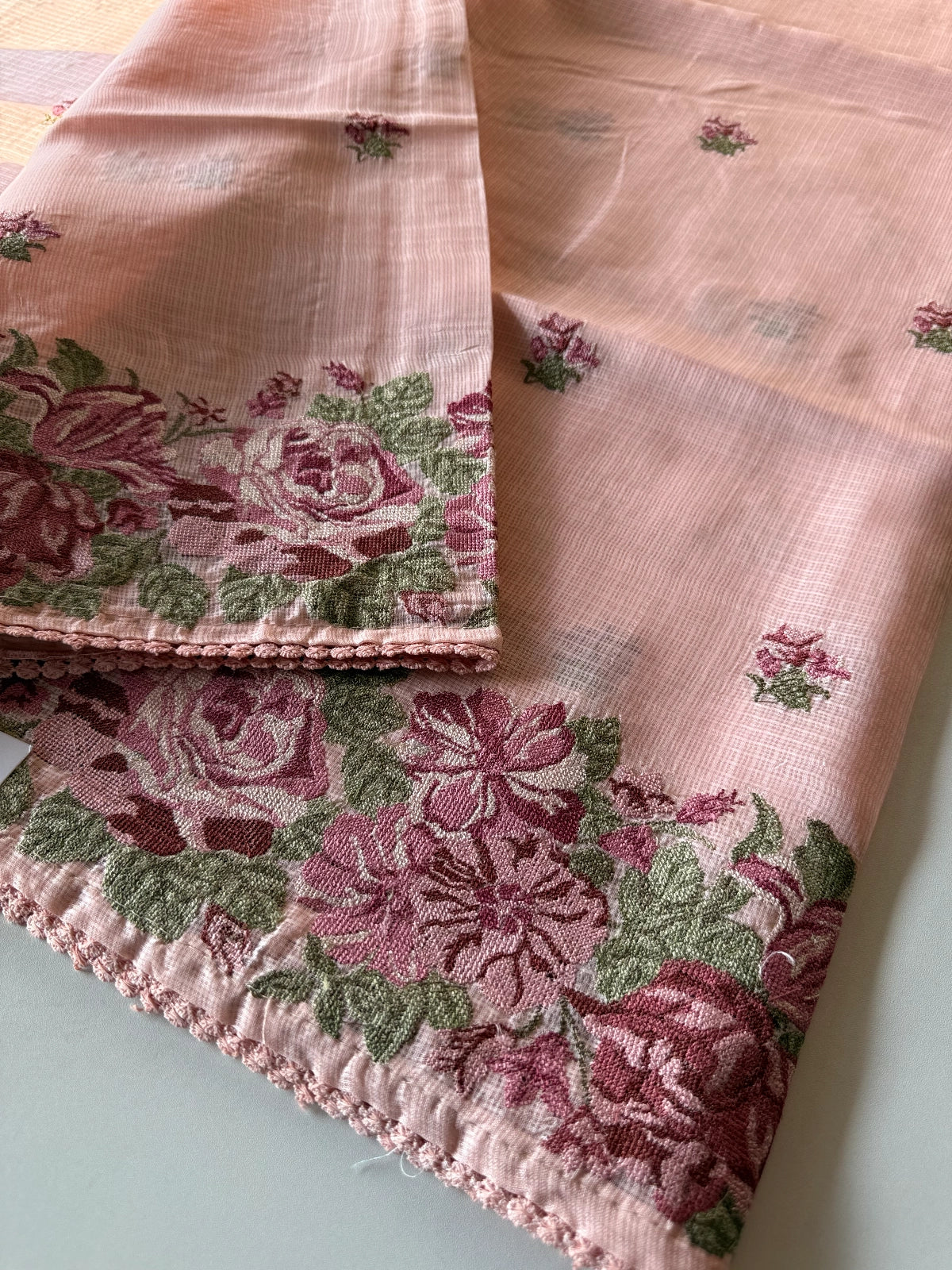 Silky kotta Saree Peach Color / 4624