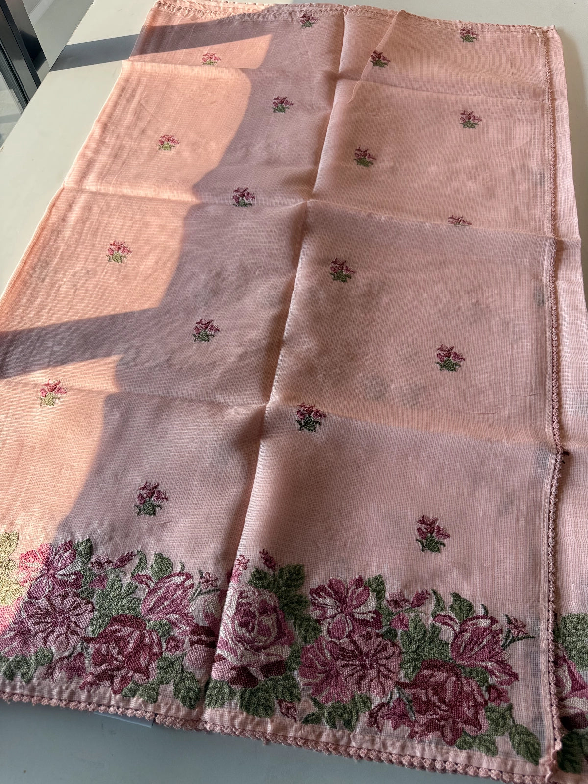 Silky kotta Saree Peach Color / 4624