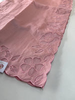 Slub Silk Saree floral appliqué / 125EFS