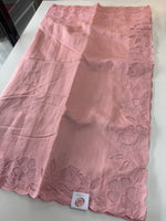 Slub Silk Saree floral appliqué / 125EFS