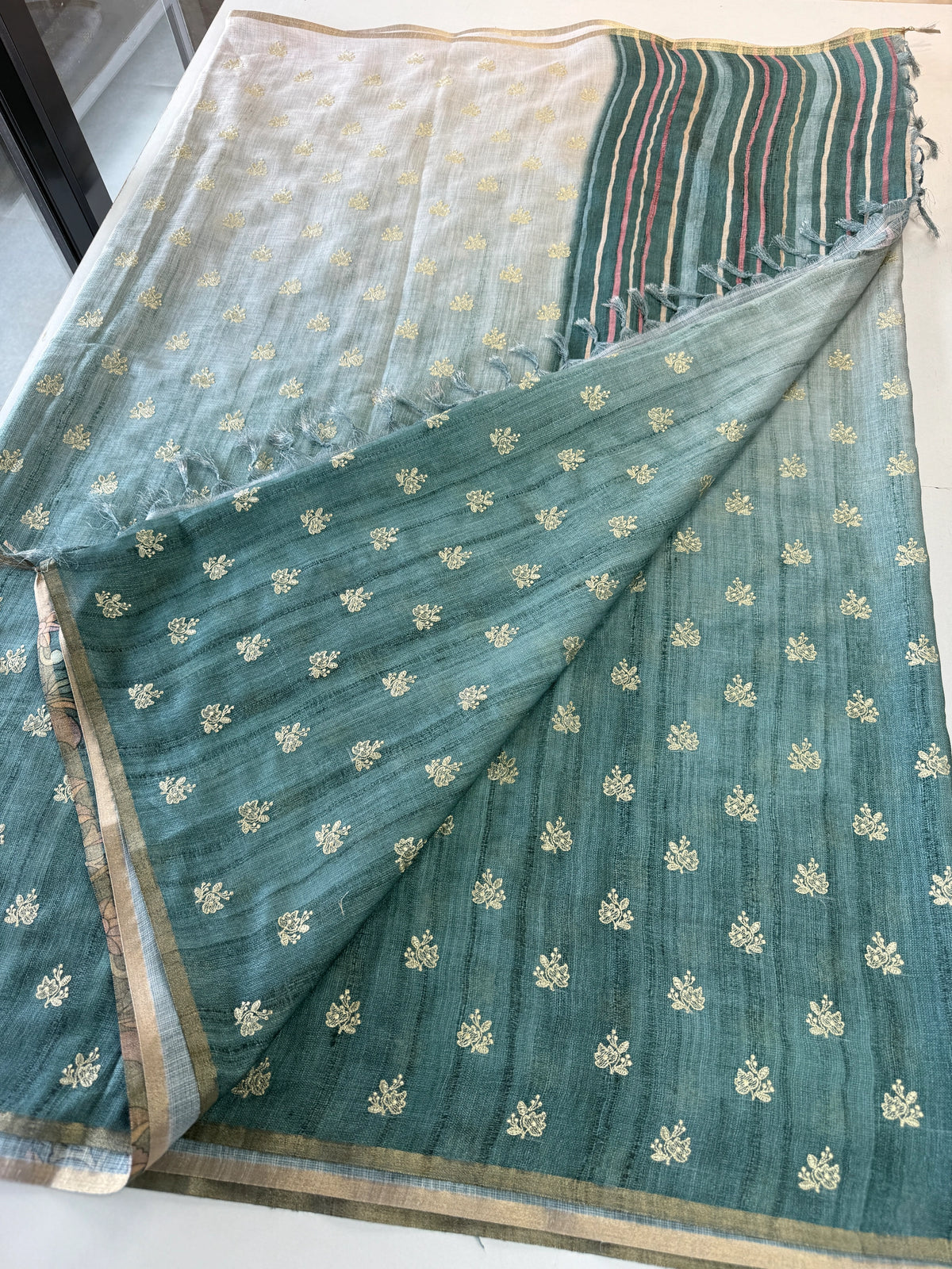 Linen Blened Saree/ RLM56