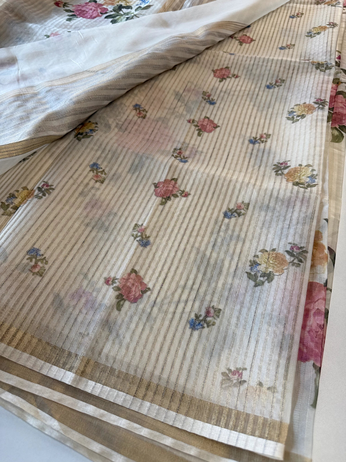 Chanderi Organza blended Saree /DG380