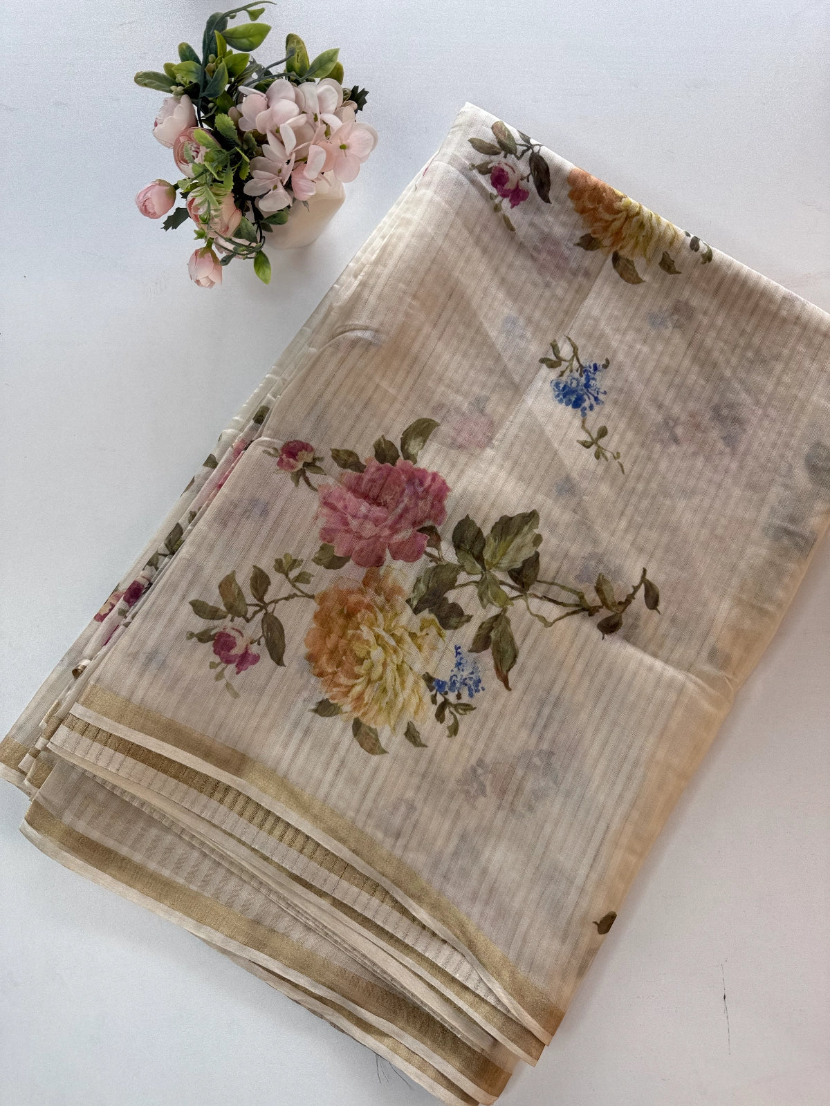 Chanderi Organza blended Saree /DG380