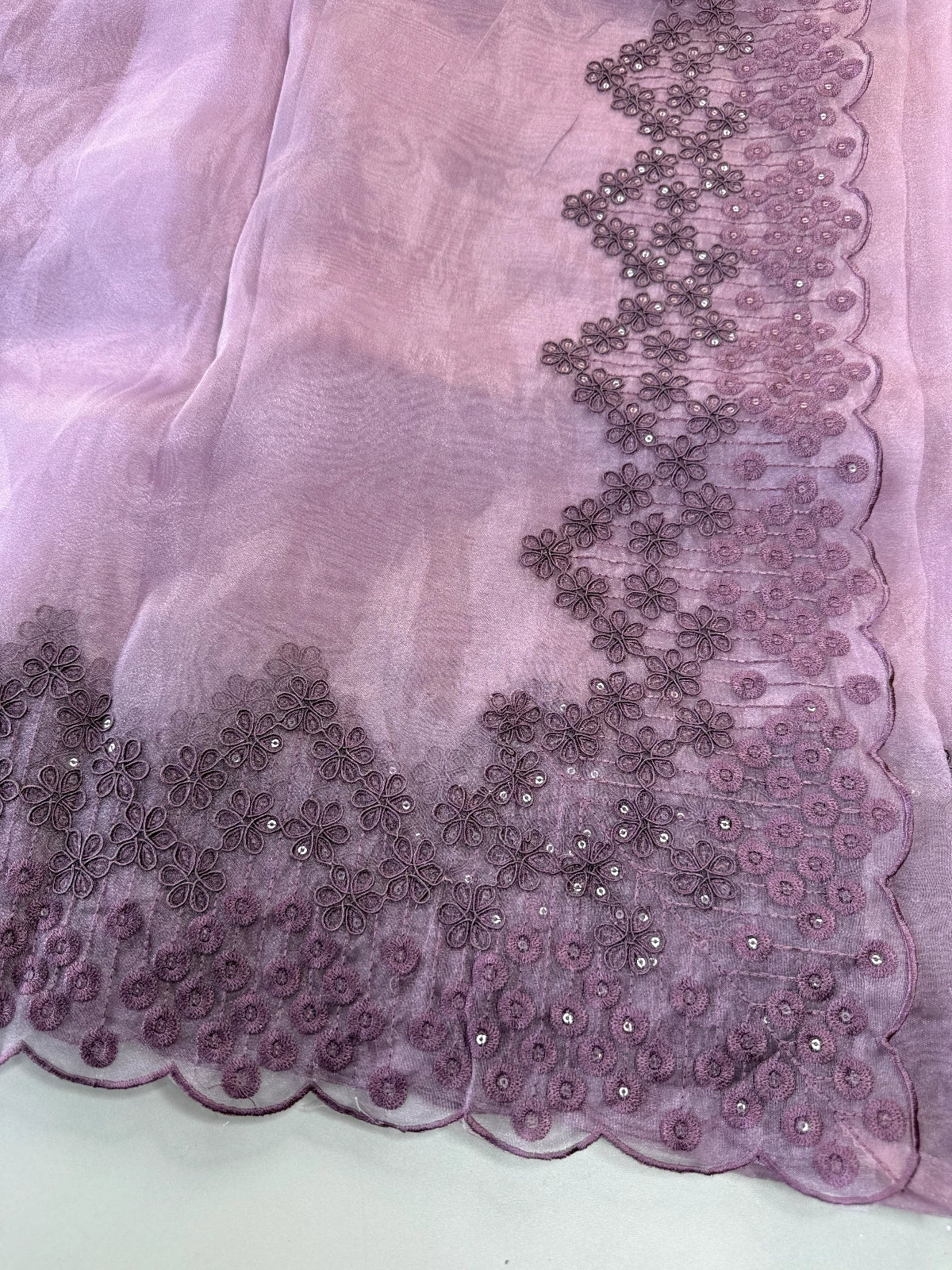 Glass Organza Saree/ N247