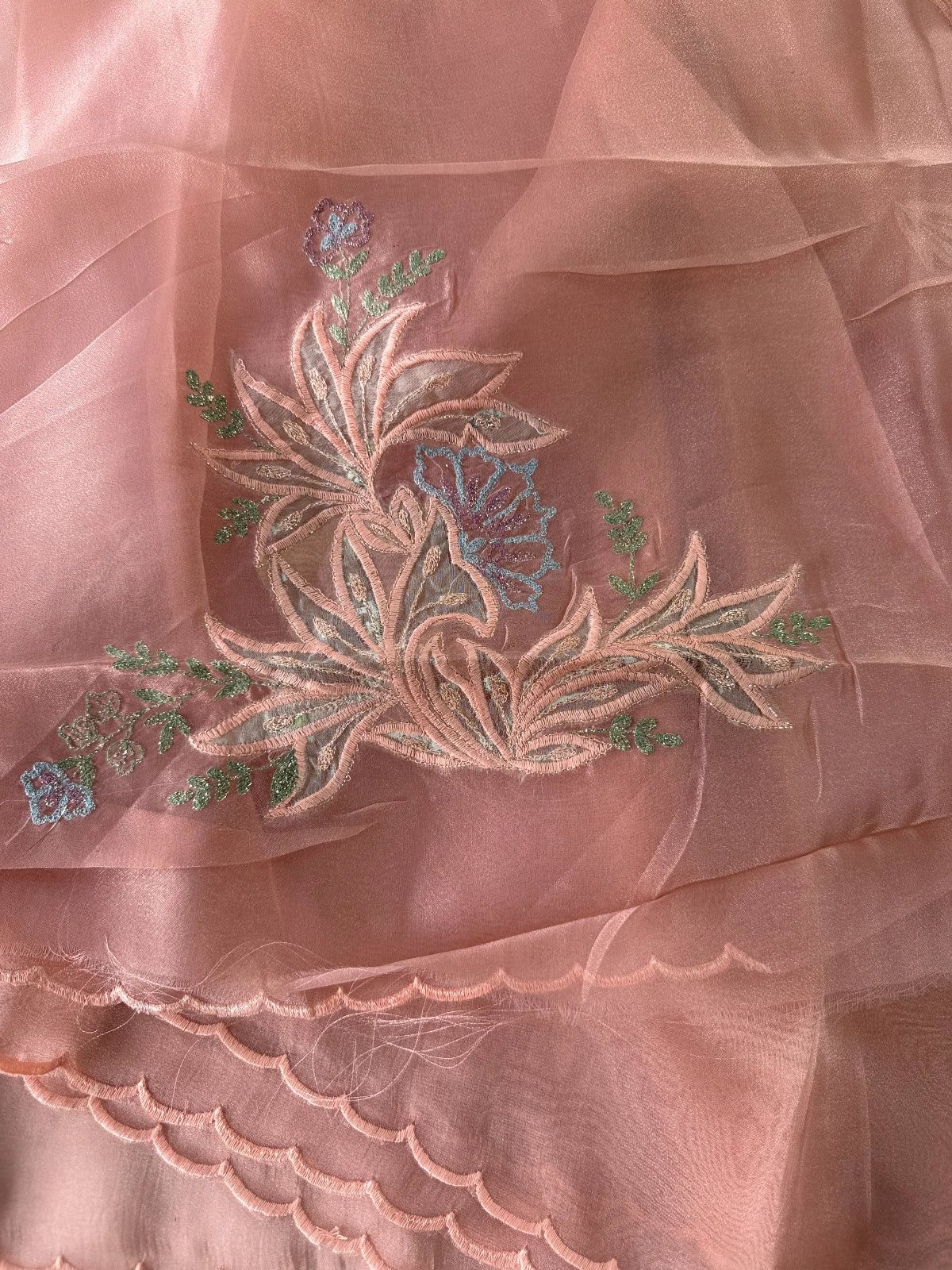 Glass Organza Saree/ 5598