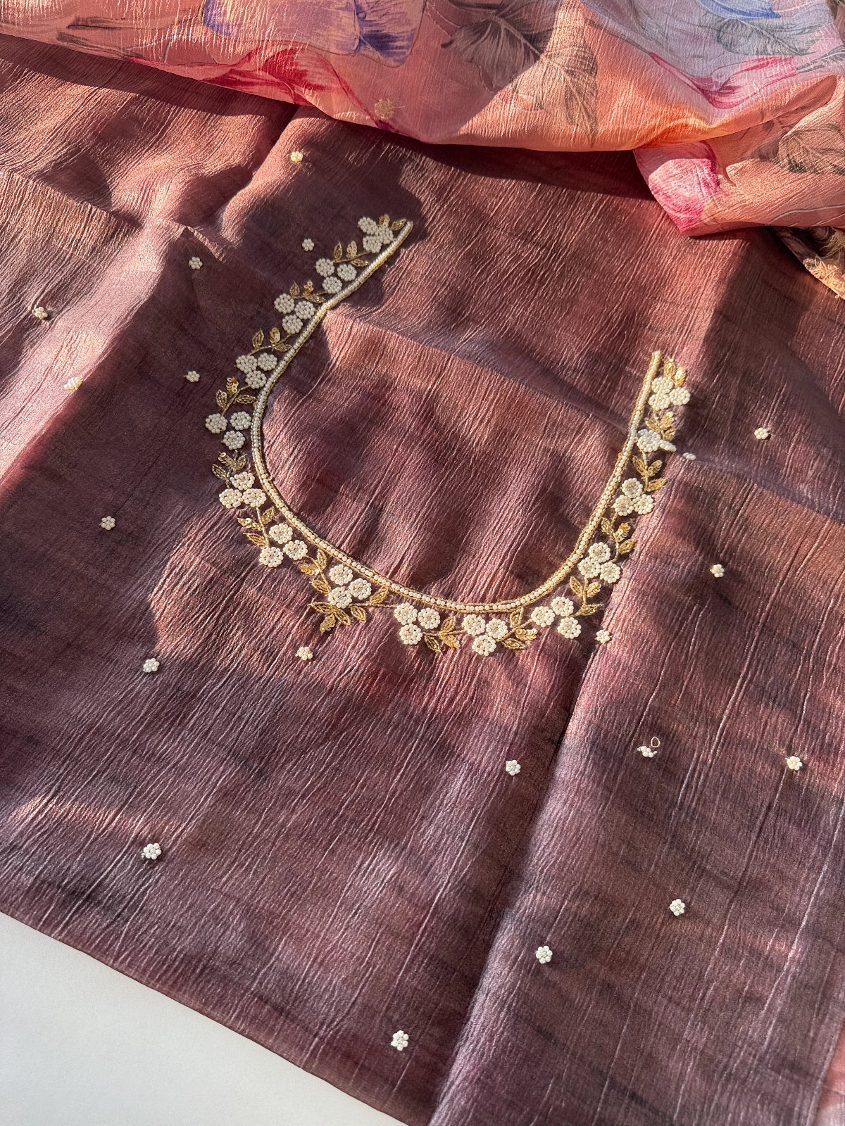 Crushed Organza Saree/ MC971