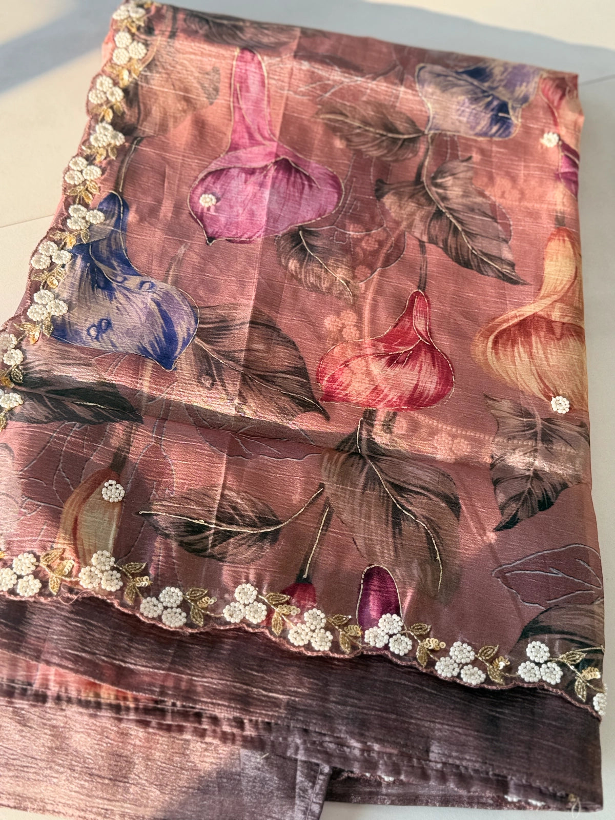 Crushed Organza Saree/ MC971