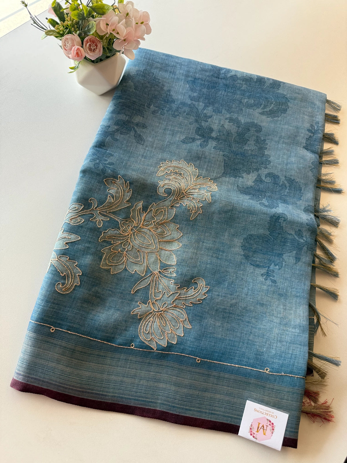 Tissue Linen Blend Saree / 1568