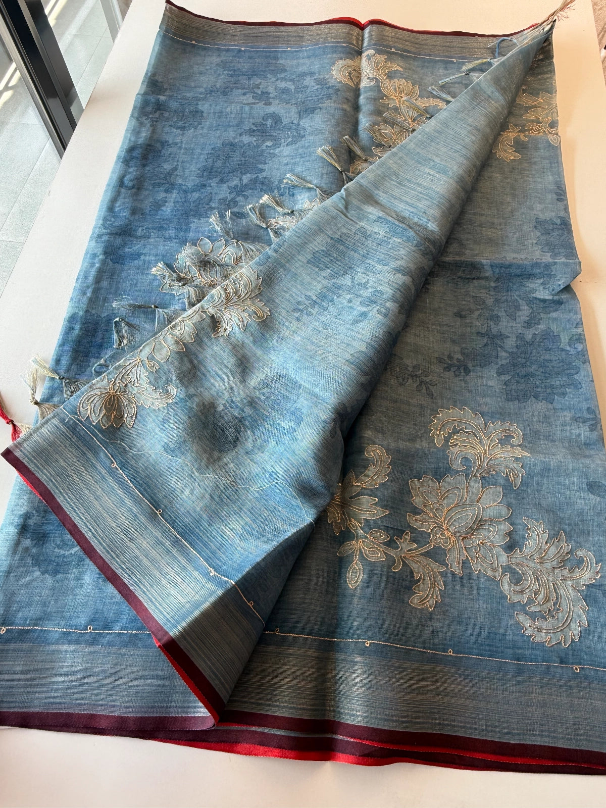 Tissue Linen Blend Saree / 1568