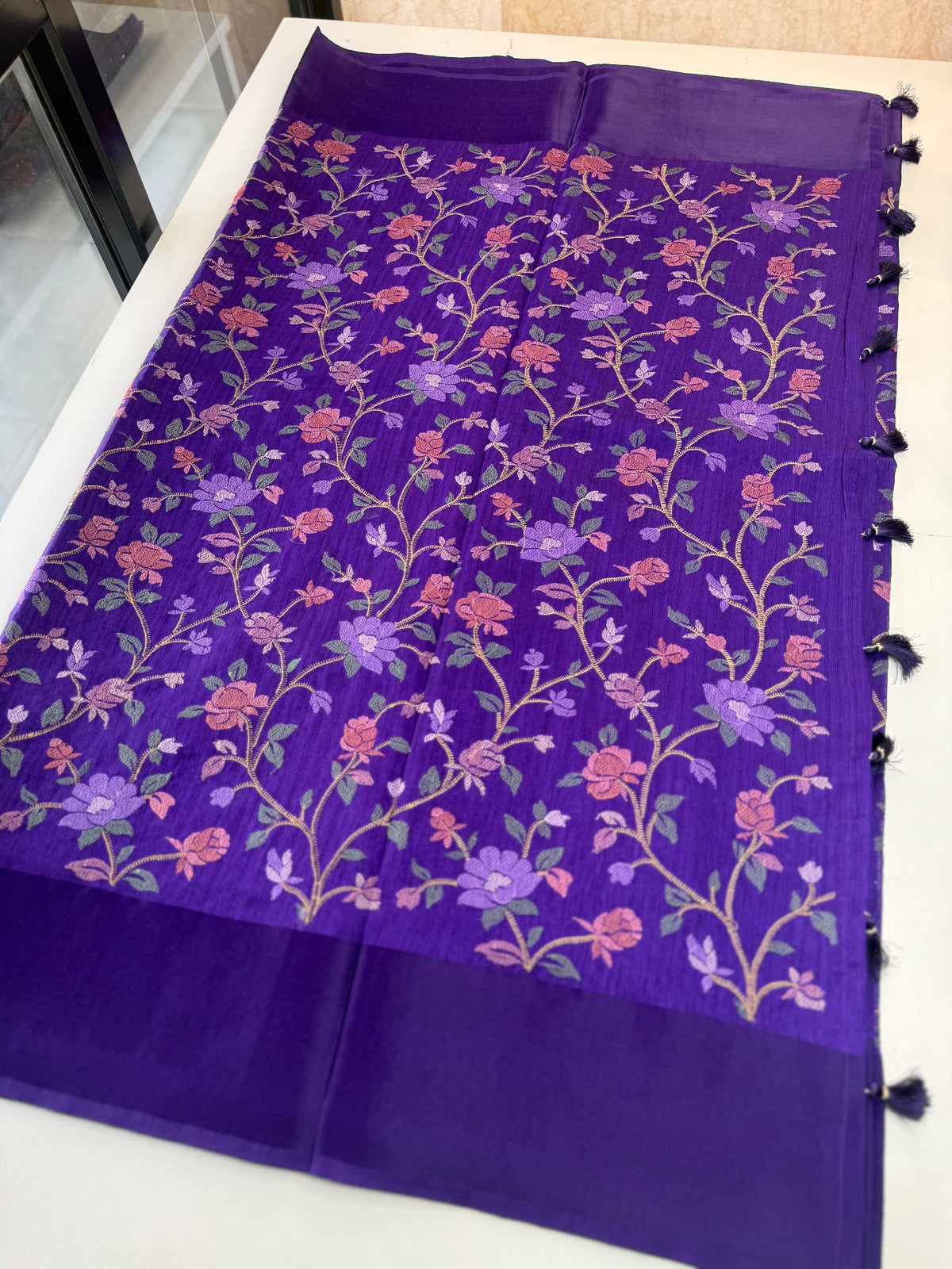 Semi Jute Saree/ 386E
