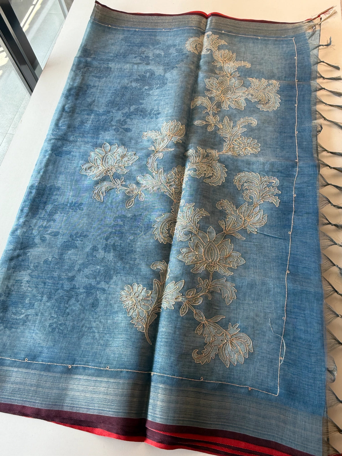 Tissue Linen Blend Saree / 1568