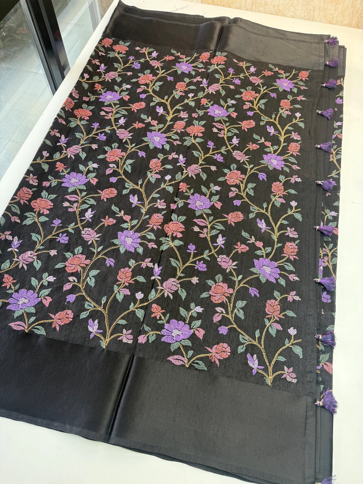 Semi Jute Saree/ 386E