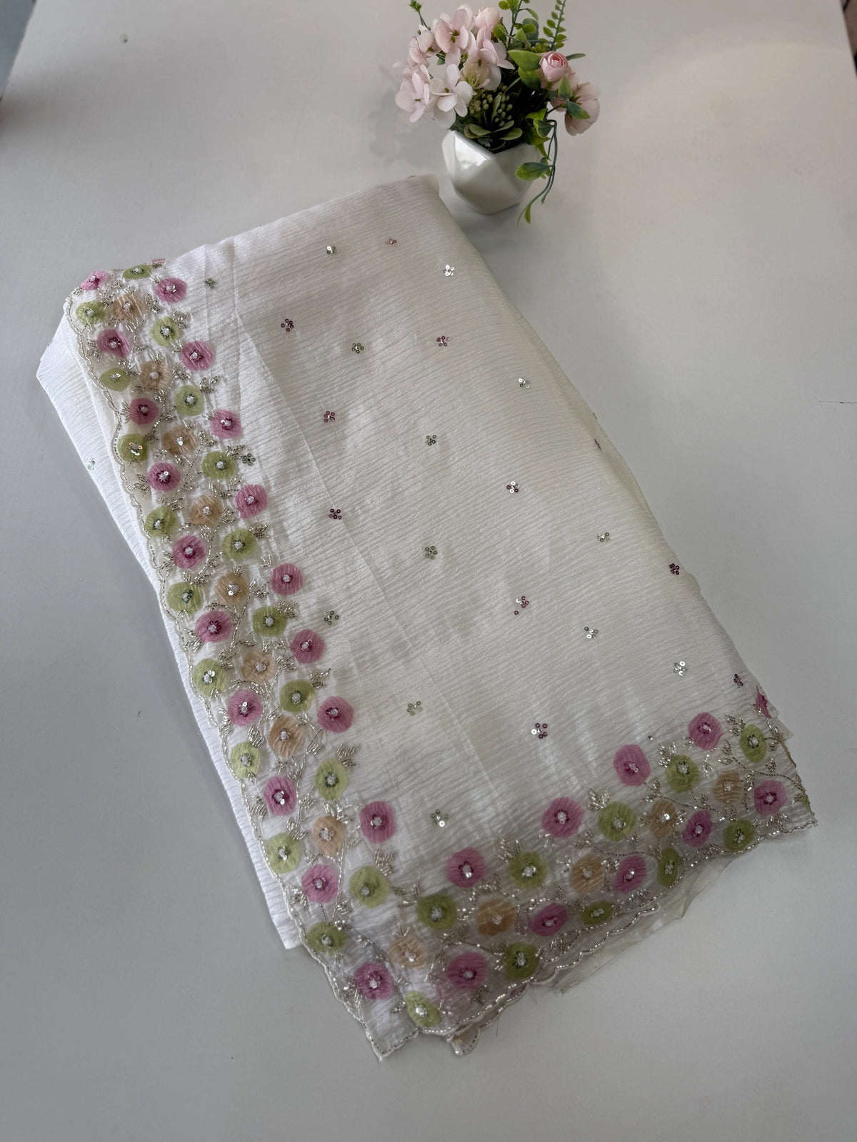 Crushed Organza Saree/ HW161