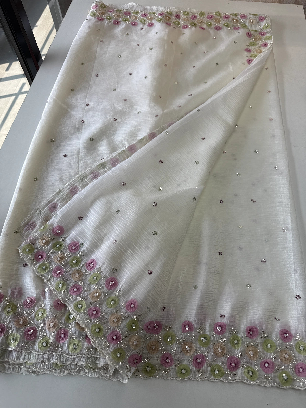 Crushed Organza Saree/ HW161