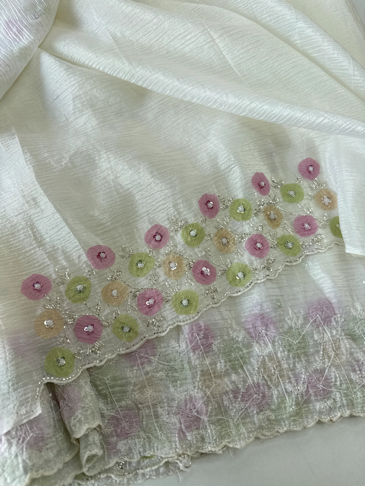 Crushed Organza Saree/ HW161