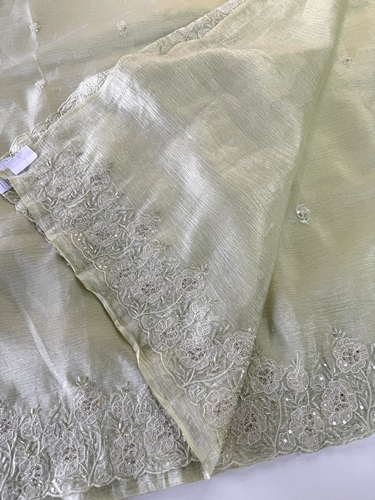 Crushed crape saree/ AM110