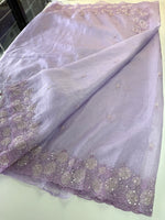 Crushed crape saree/ AM110