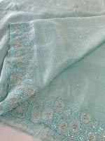 Crushed crape saree/ AM110