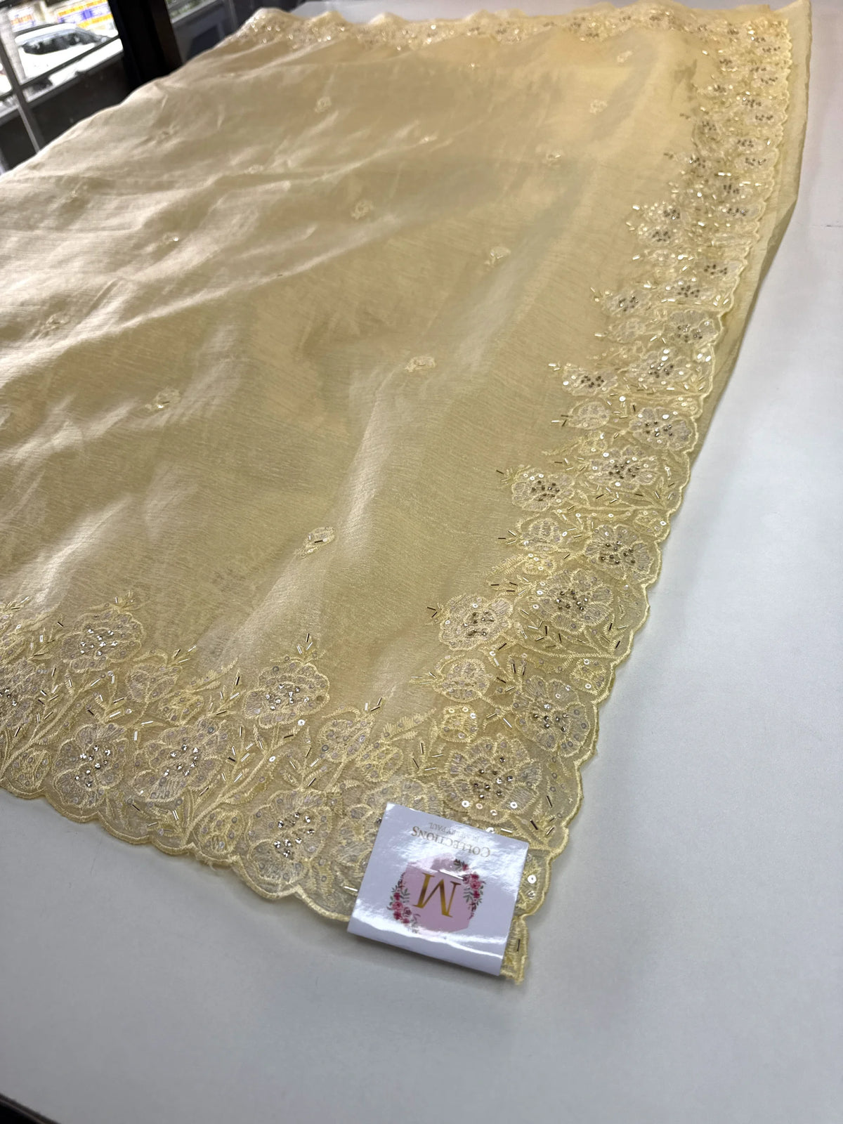 Crushed crape saree/ AM110