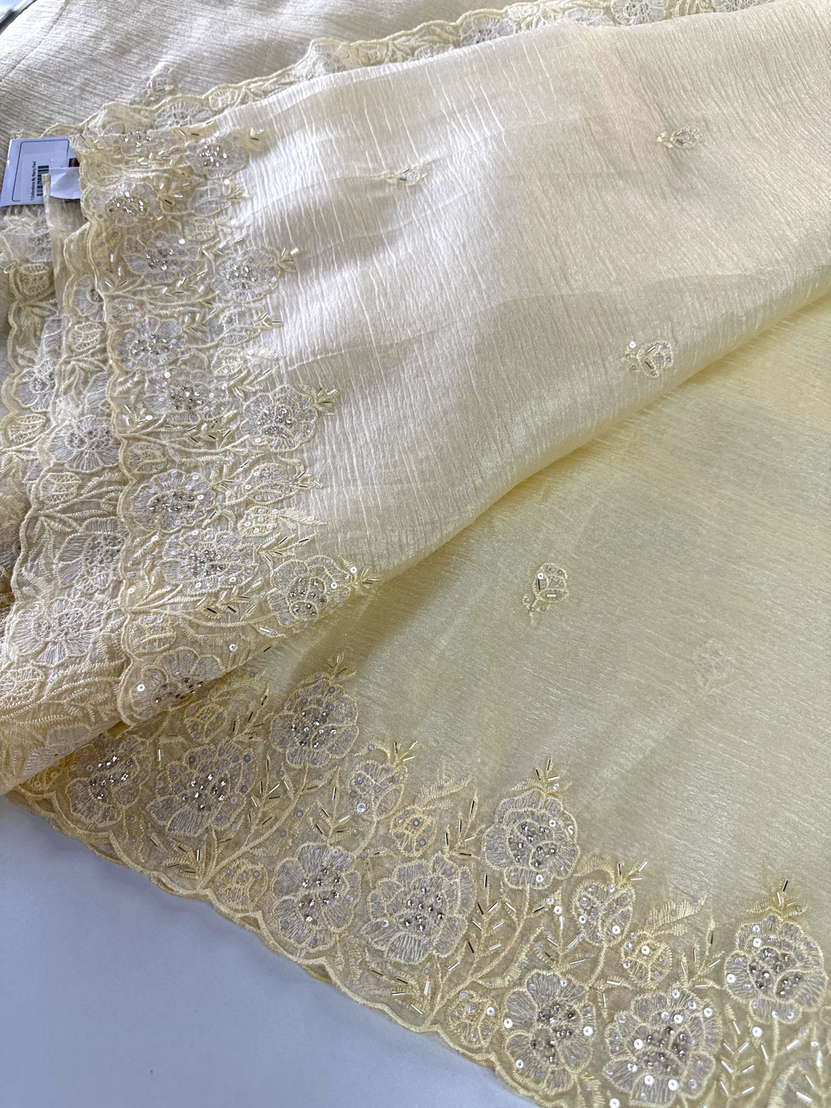 Crushed crape saree/ AM110
