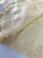 Crushed crape saree/ AM110