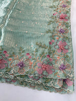 Satin Organza Saree/ WS97