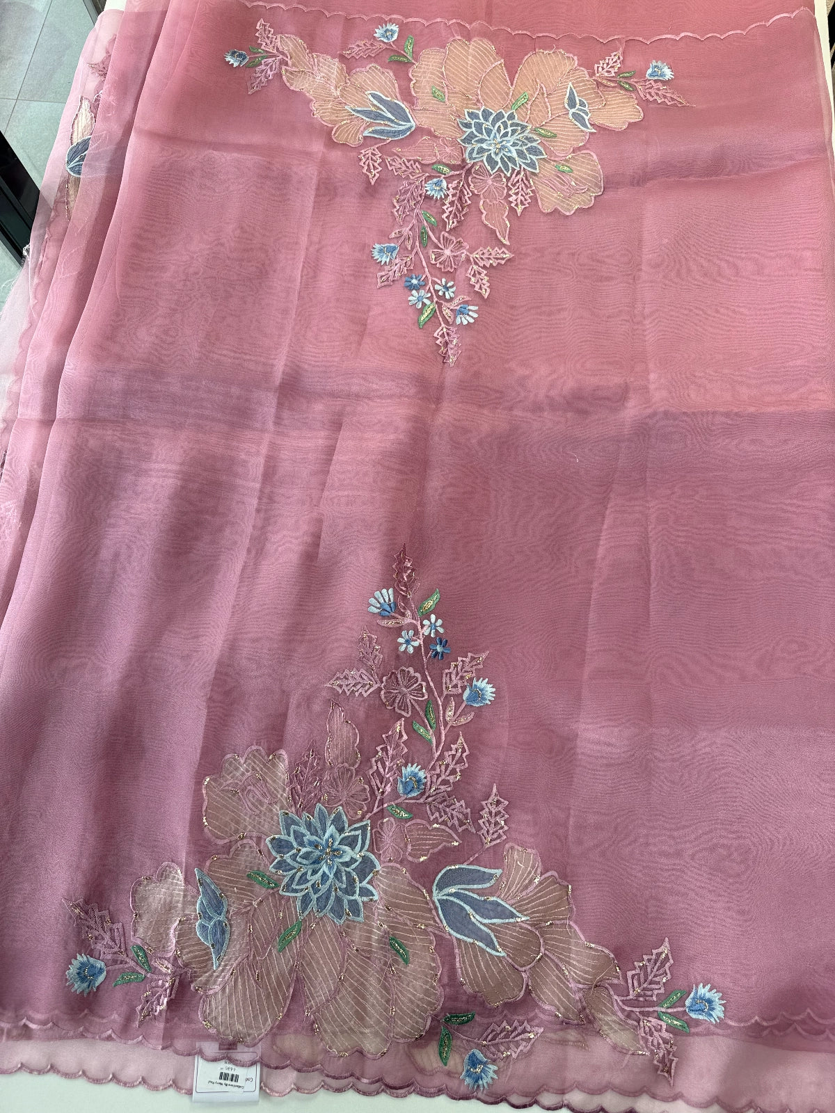 Glass Organza Saree/4435