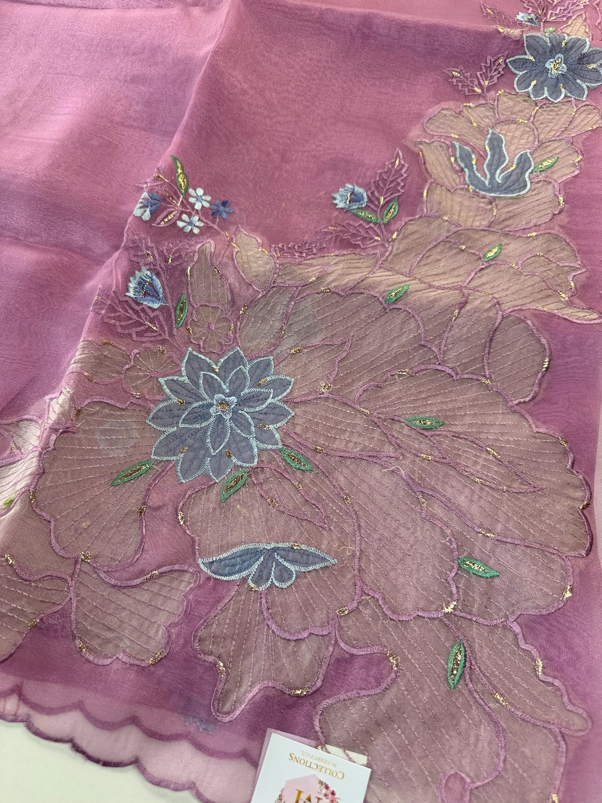 Glass Organza Saree/4435