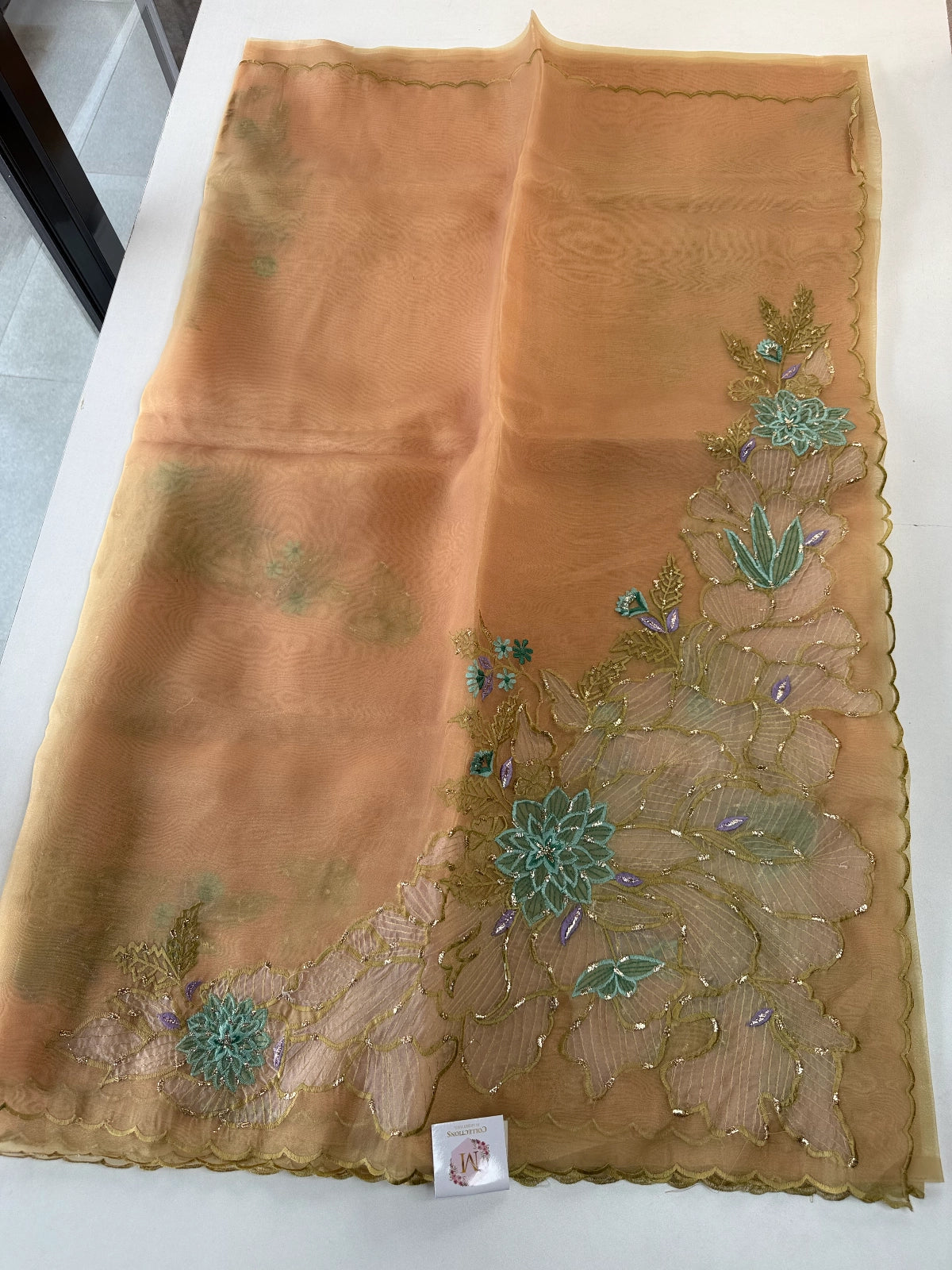 Glass Organza Saree/4435