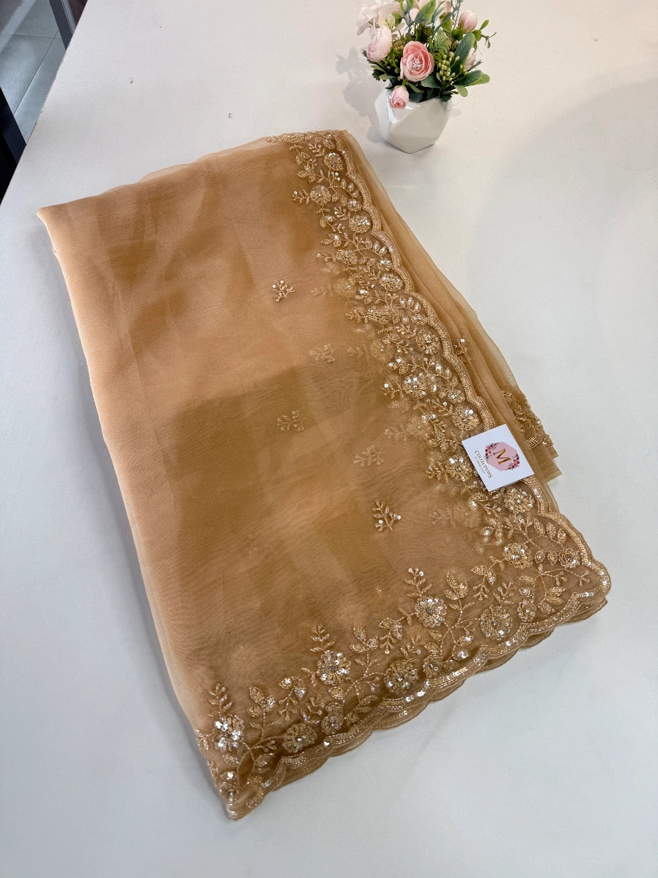 Glass Organza Saree/ SP96