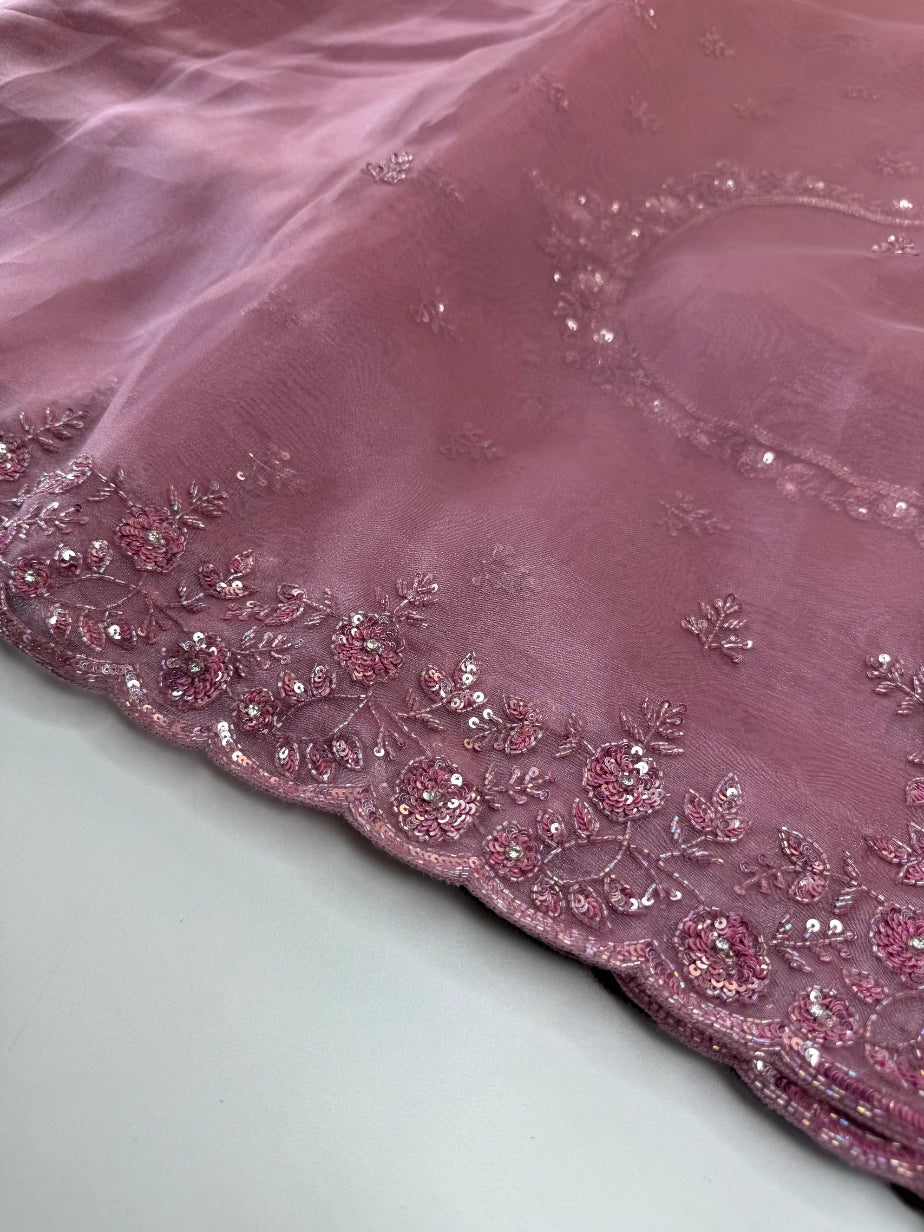 Glass Organza Saree/ SP96