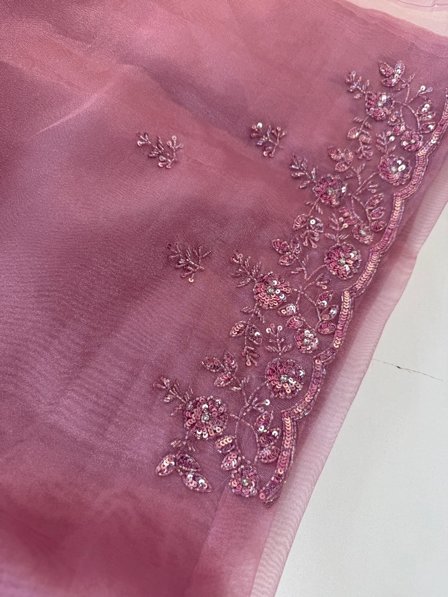 Glass Organza Saree/ SP96