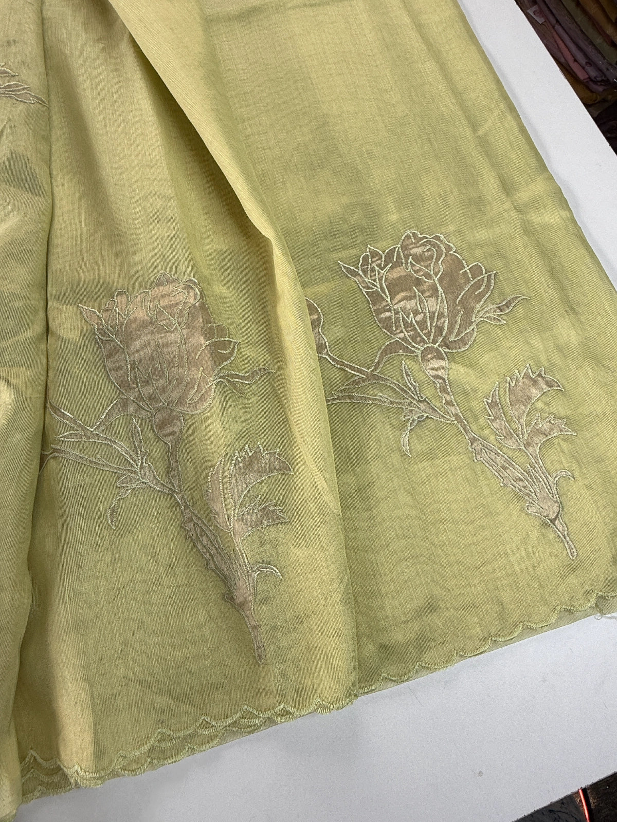 Chanderi Tissue blended Saree/ AWS16