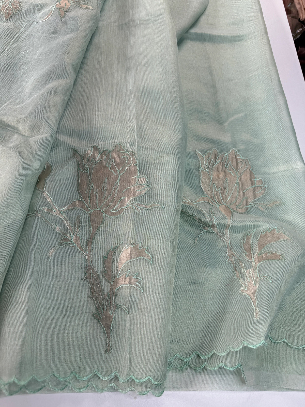 Chanderi Tissue blended Saree/ AWS16
