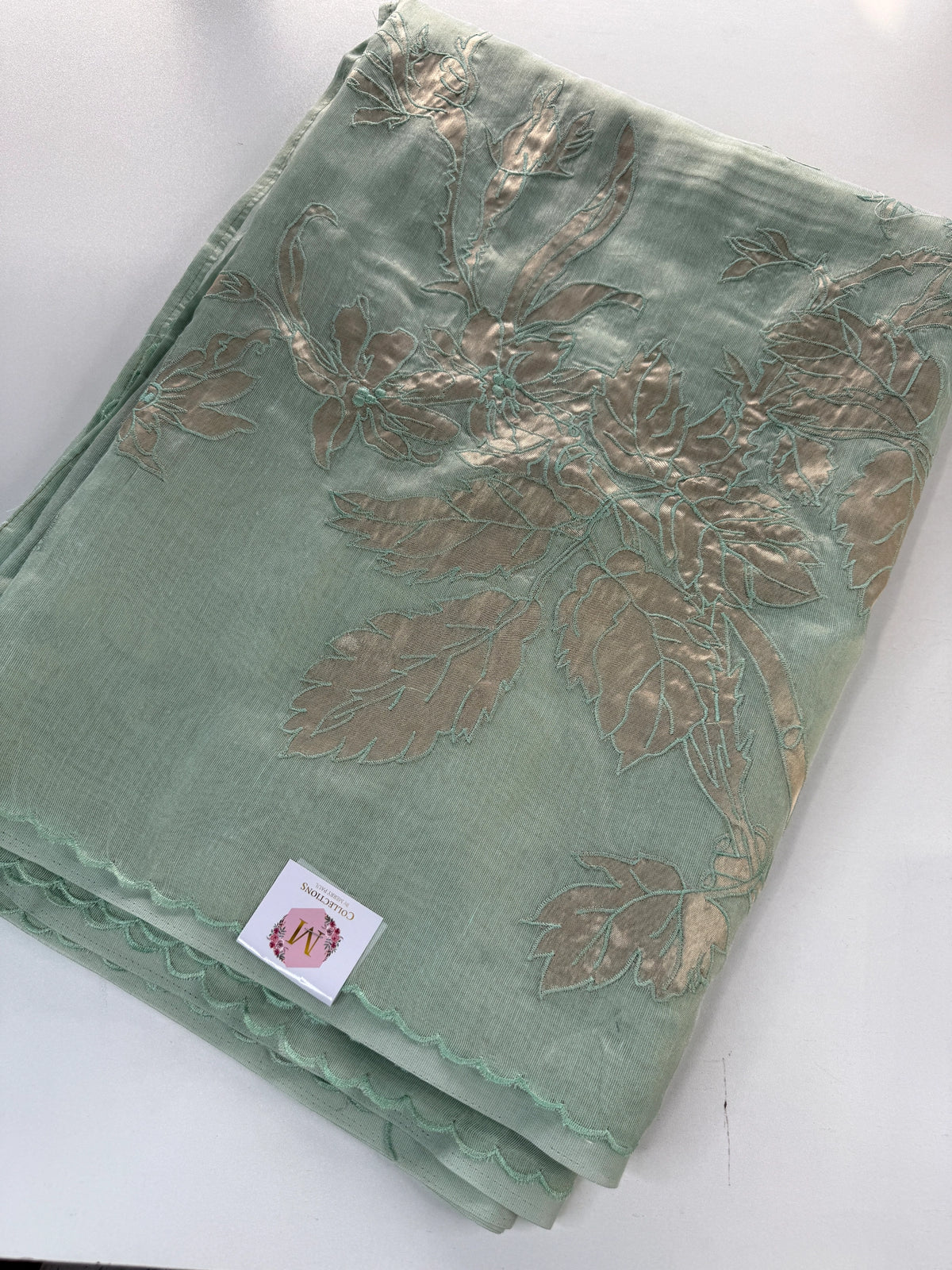 Chanderi Tissue blended Saree/ AWS16