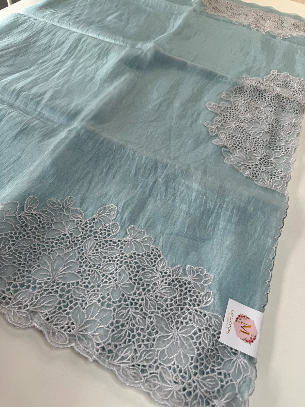 Korean Organza Saree/ 4154