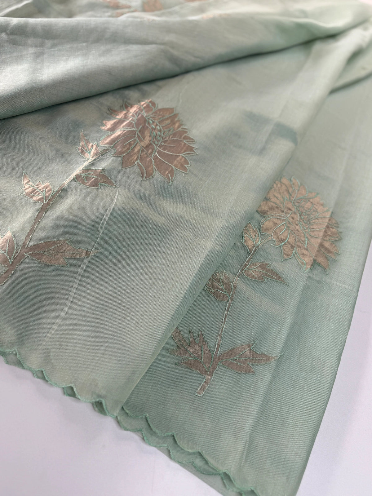 Chanderi Tissue Blended Saree/ AWS17