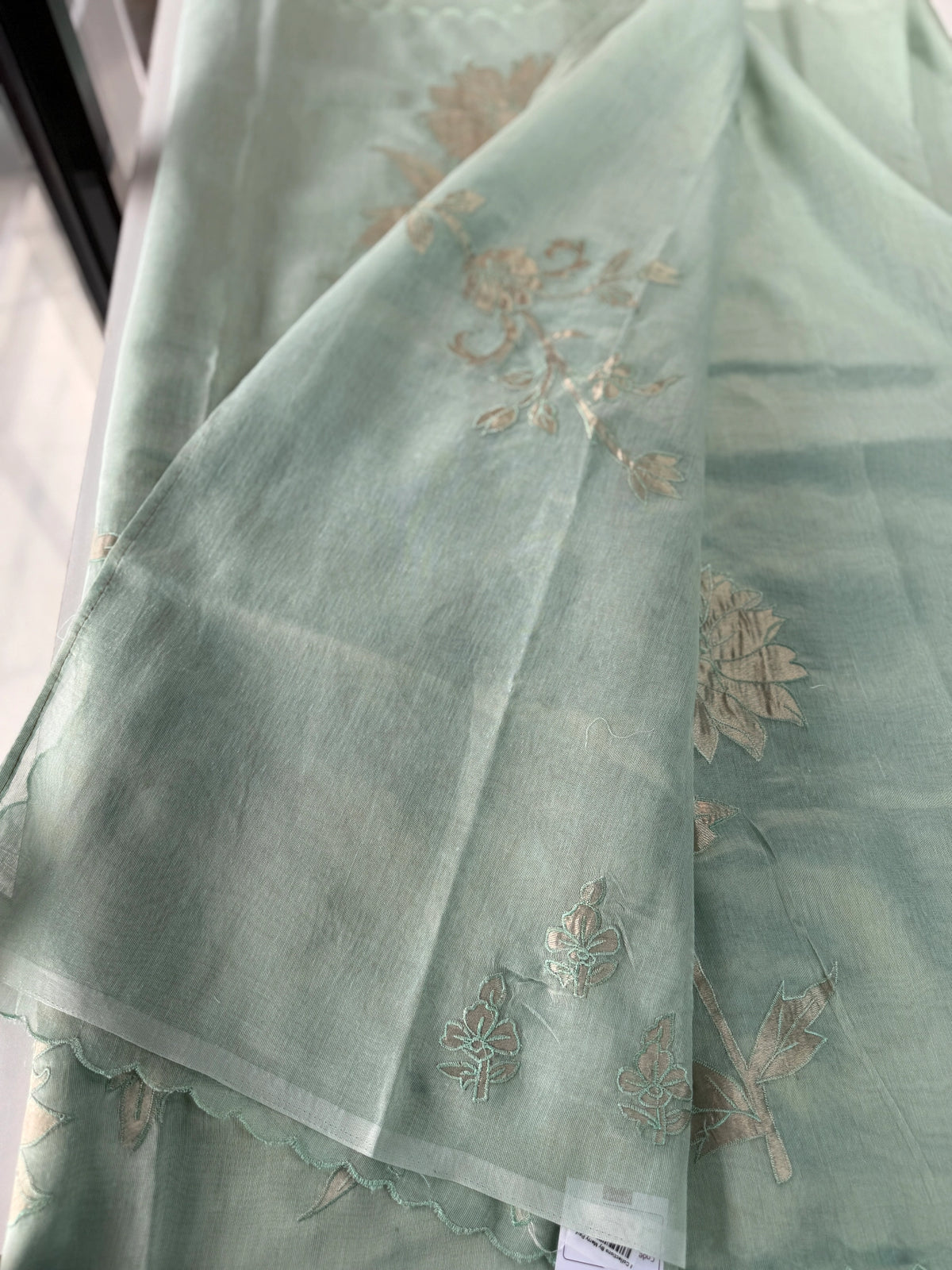 Chanderi Tissue Blended Saree/ AWS17