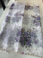 Glass Organza Saree/ 15409