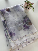 Glass Organza Saree/ 15409