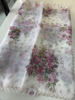 Glass Organza Saree/ 15409