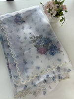 Glass Organza Saree/ 15409