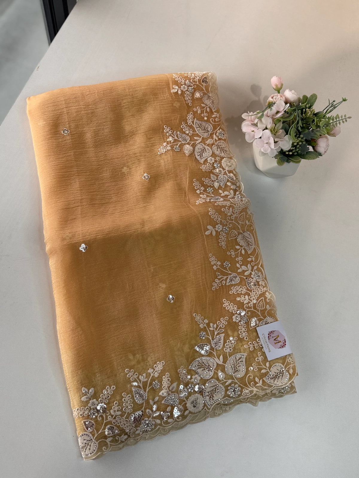 Crushed Crape Saree / MK01