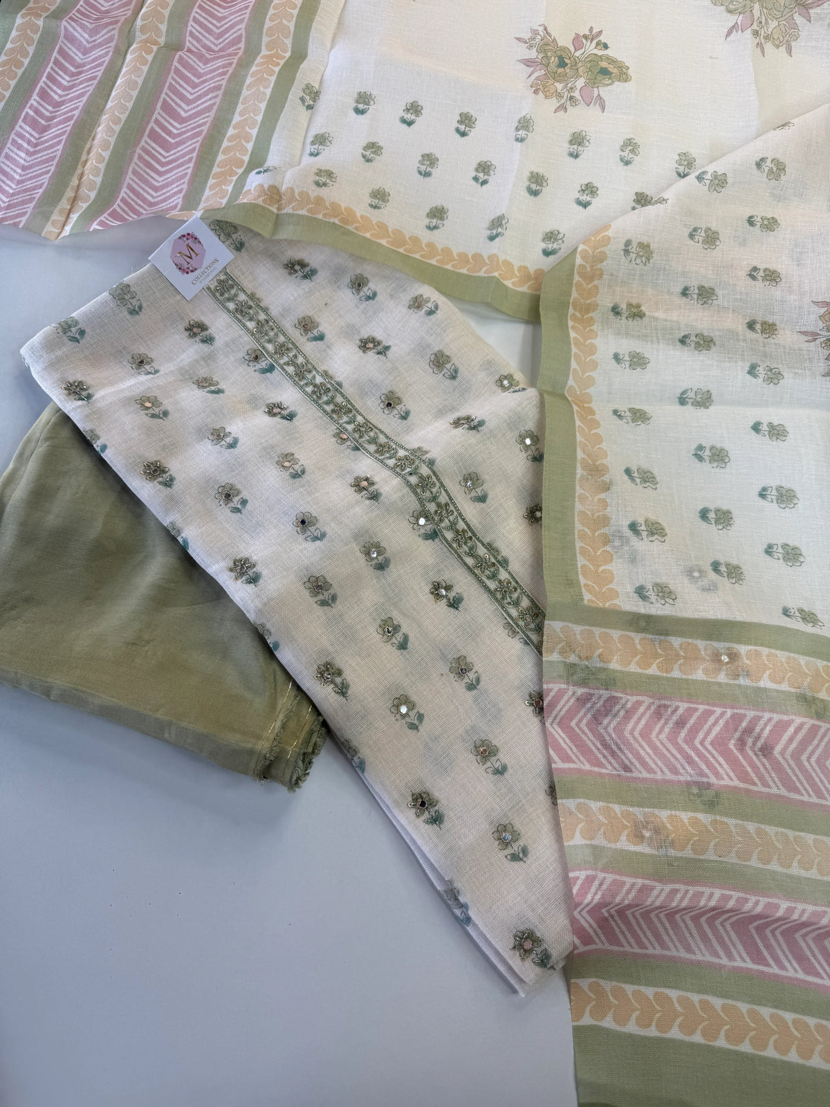 Linen cotton unstitched salwar set / NC302