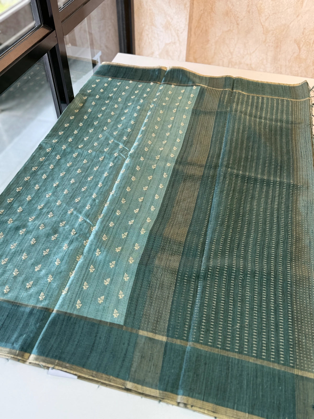 Soft Semi Tussar Silk Saree / MD364