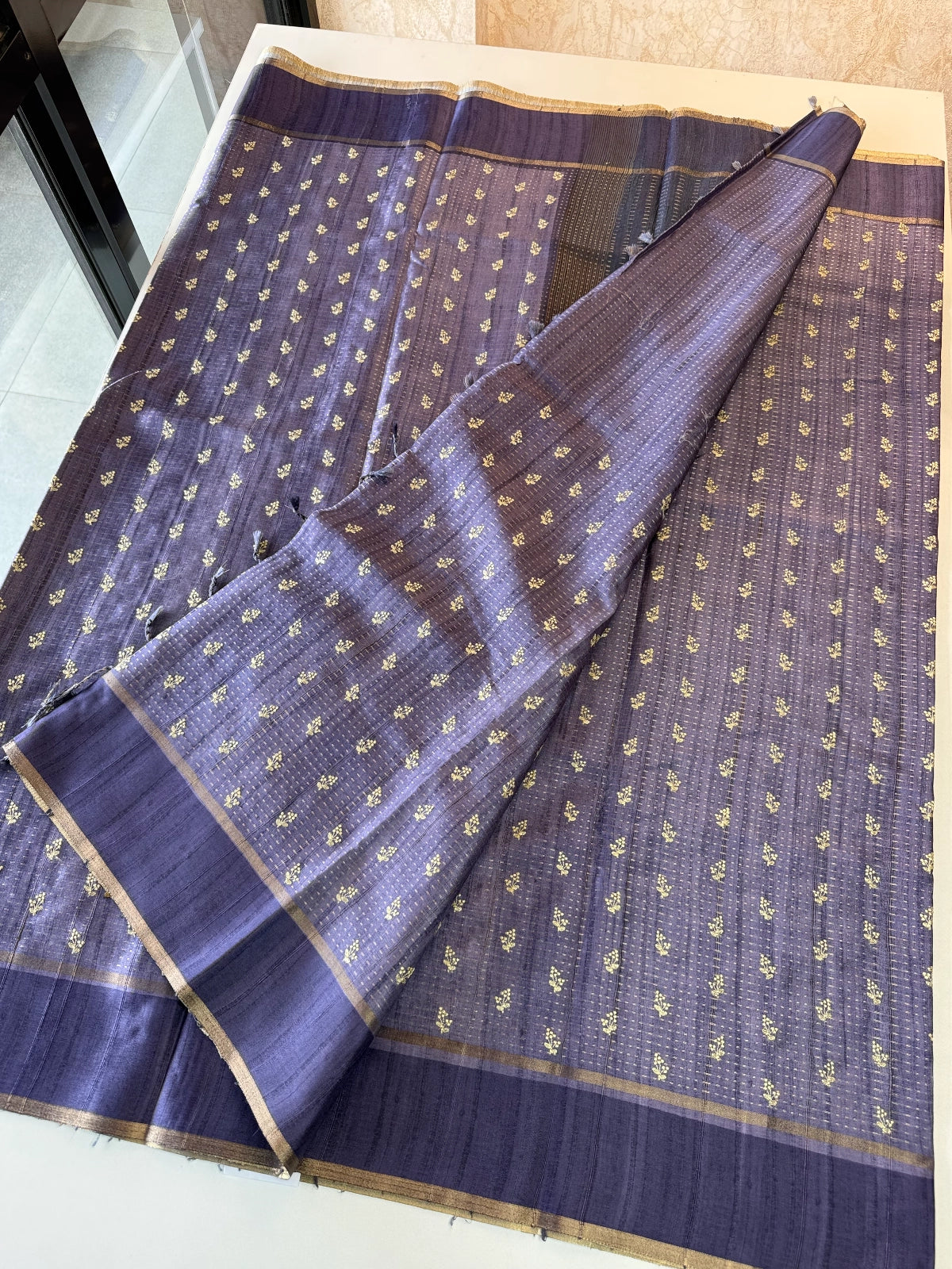 Soft Semi Tussar Silk Saree / MD364