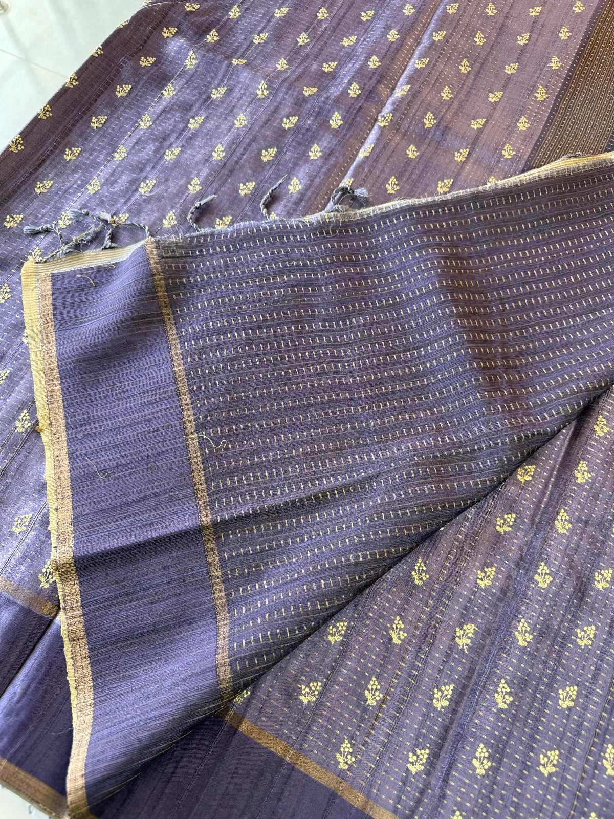 Soft Semi Tussar Silk Saree / MD364