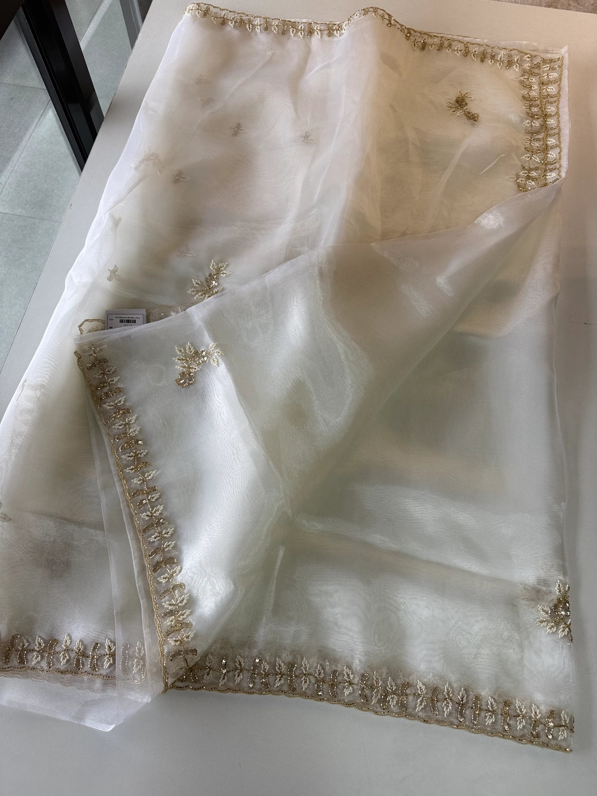 Glass OrganzaSaree/ 98079