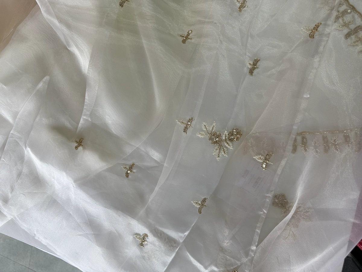 Glass OrganzaSaree/ 98079