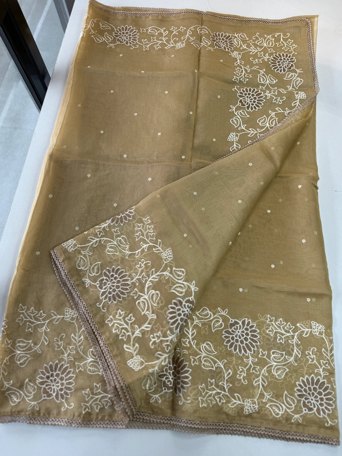 Tissue Chanderi Blended Saree/ 857E